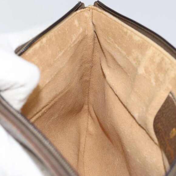 GUCCI GG Supreme Web Sherry Line Bag PVC Beige Gold 904 02 020 Auth BA7124 - Picture 12 of 16